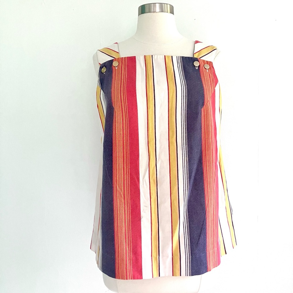 Vintage 60’s mod striped tank top shirt